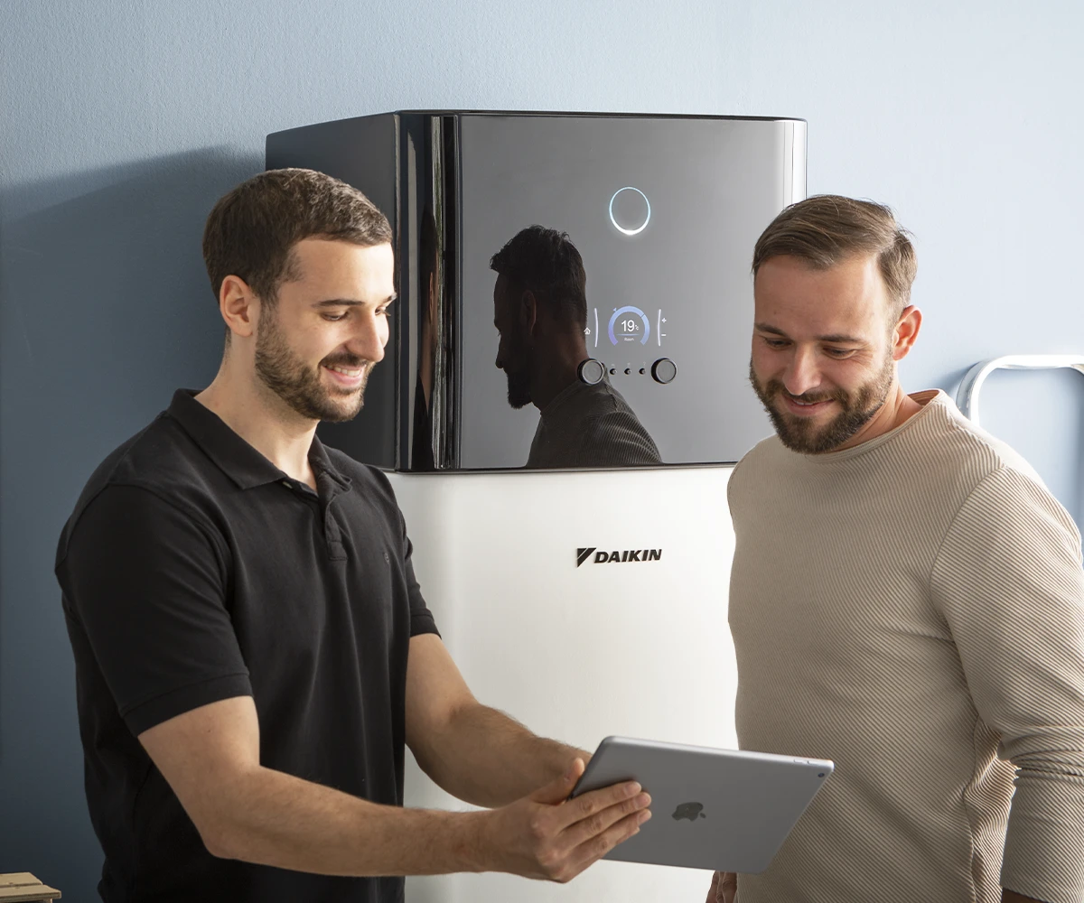 Beratung zur Daikin Wärmepumpe mit Inneneinheit